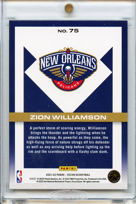 Zion Williamson 2021-22 Recon #75 Holo Bronze (#281/299)