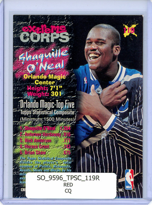 Shaquille O'Neal 1995-96 Stadium Club #119 Extreme Corps Red (CQ)