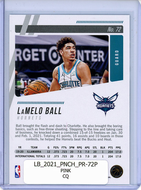 LaMelo Ball 2020-21 Chronicles, Prestige #72 Pink (CQ)