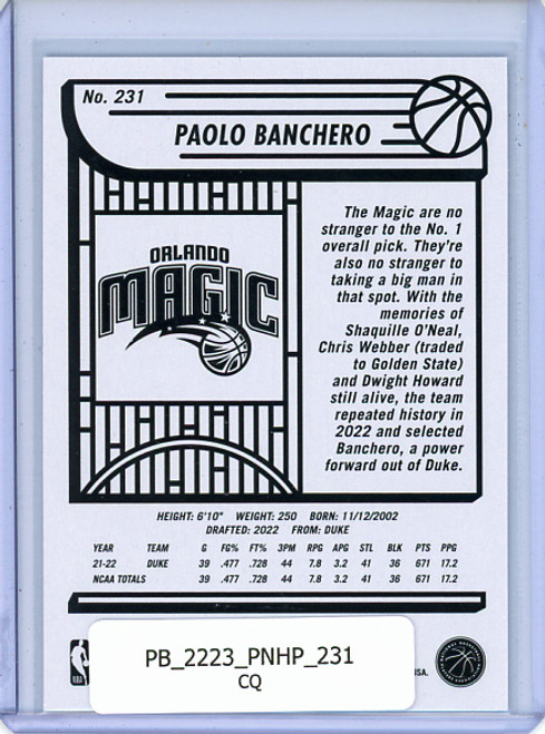 Paolo Banchero 2022-23 Hoops #231 (CQ)