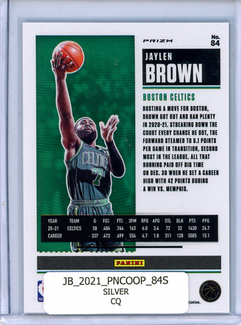 Jaylen Brown 2020-21 Contenders Optic #84 Silver (CQ)