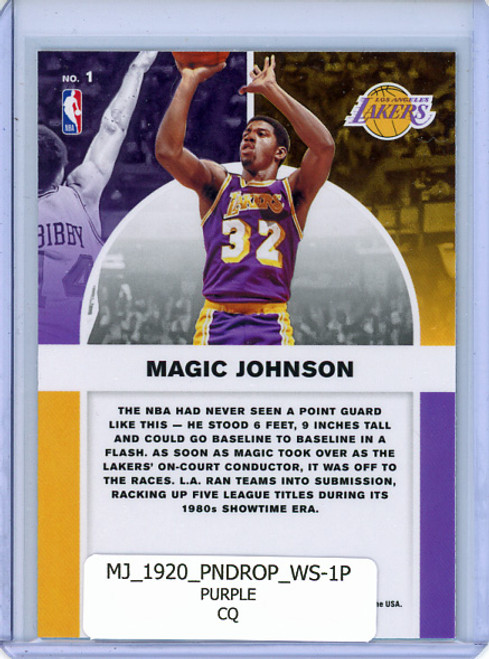 Magic Johnson 2019-20 Donruss Optic, Winner Stays #1 Purple (CQ)