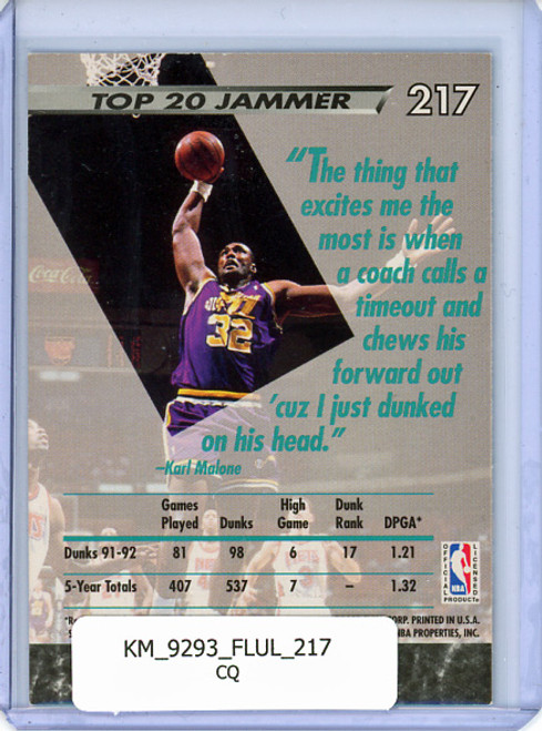 Karl Malone 1992-93 Ultra #217 Jam Session (CQ)