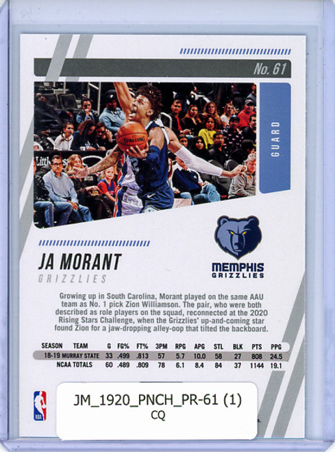 Ja Morant 2019-20 Chronicles, Prestige #61 (1) (CQ)