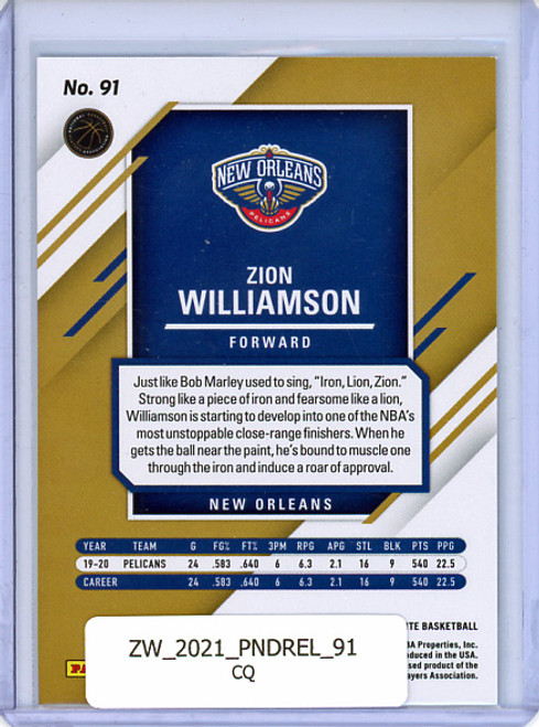 Zion Williamson 2020-21 Donruss Elite #91 (CQ)