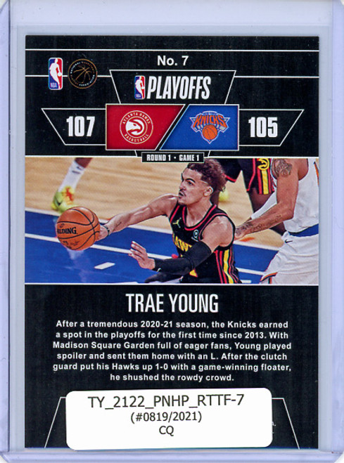 Trae Young 2021-22 Hoops, Road to the Finals #7 First Round (#0819/2021) (CQ)