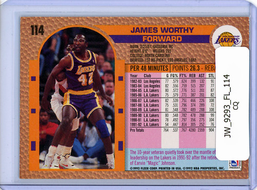 James Worthy 1992-93 Fleer #114 (CQ)