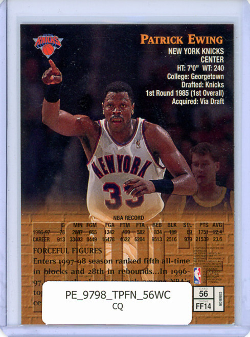 Patrick Ewing 1997-98 Finest #56 Force with Coating (CQ)