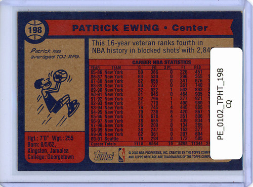Patrick Ewing 2001-02 Heritage #198 (CQ)