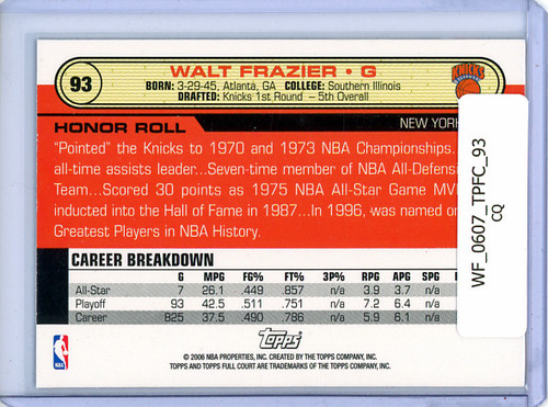 Walt Frazier 2006-07 Topps Full Court #93 (CQ)