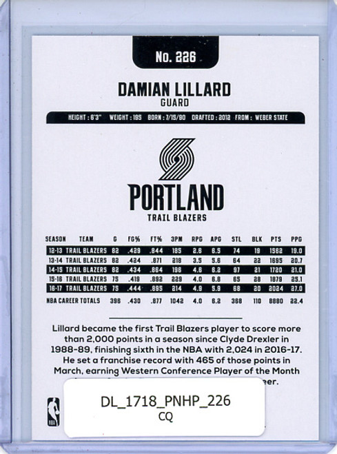 Damian Lillard 2017-18 Hoops #226 (CQ)