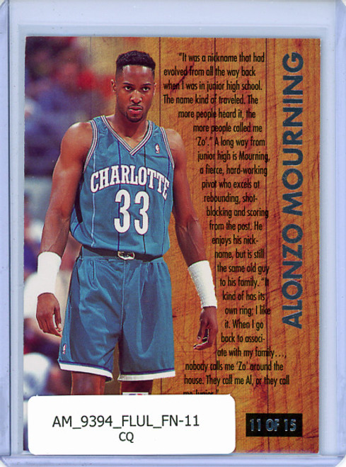 Alonzo Mourning 1993-94 Ultra, Famous Nicknames #11 (CQ)