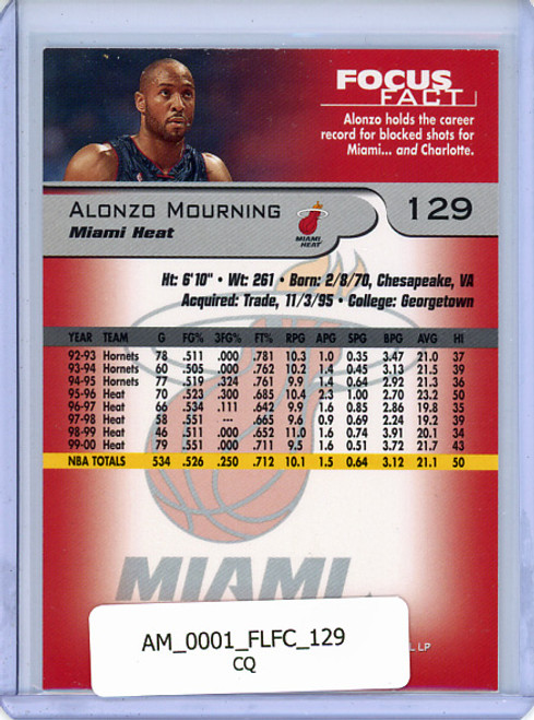 Alonzo Mourning 2000-01 Focus #129 (CQ)