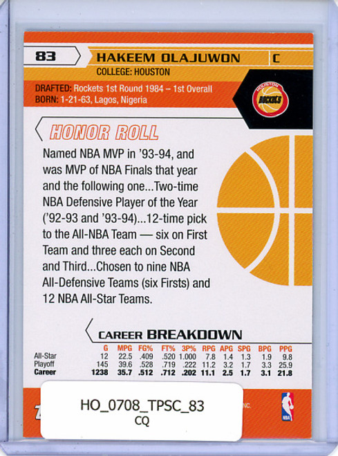 Hakeem Olajuwon 2007-08 Stadium Club #83 (CQ)