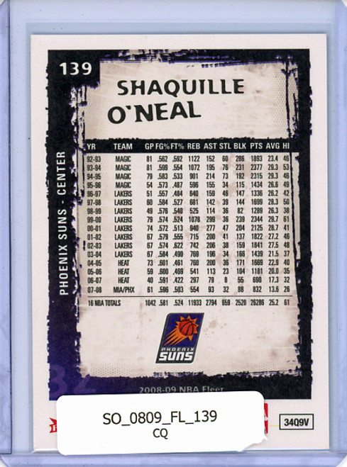 Shaquille O'Neal 2008-09 Fleer #139 (CQ)