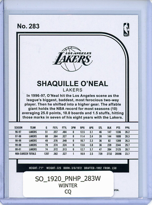 Shaquille O'Neal 2019-20 Hoops #283 Tribute Winter Purple (CQ)