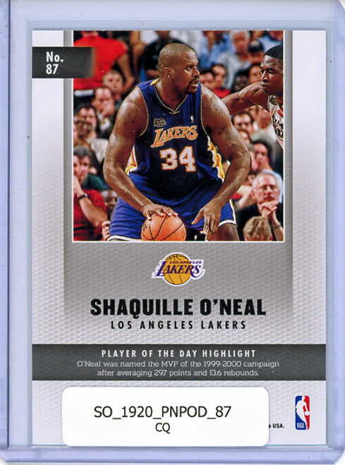 Shaquille O'Neal 2019-20 Panini Player of the Day #87 (CQ)