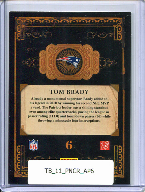 Tom Brady 2011 Crown Royale, All Pros #6