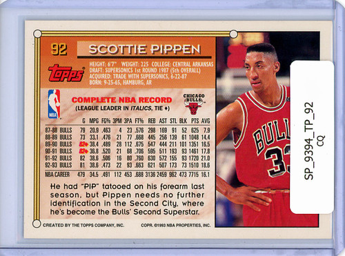 Scottie Pippen 1993-94 Topps #92 (CQ)