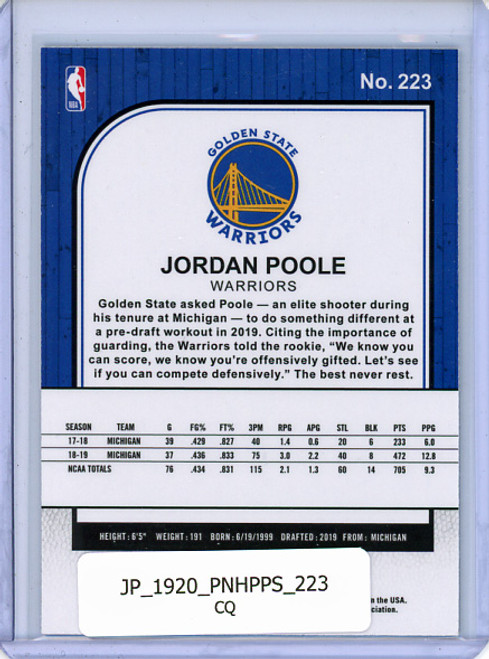 Jordan Poole 2019-20 Hoops Premium Stock #223 (CQ)