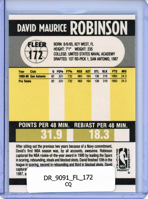 David Robinson 1990-91 Fleer #172 (CQ)