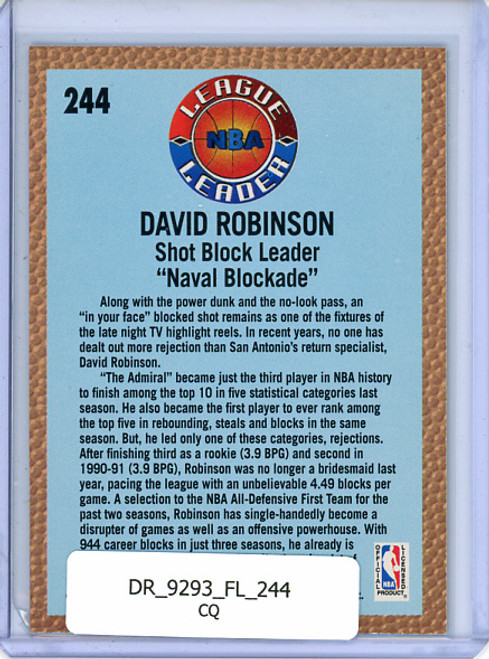 David Robinson 1992-93 Fleer #244 League Leader (CQ)