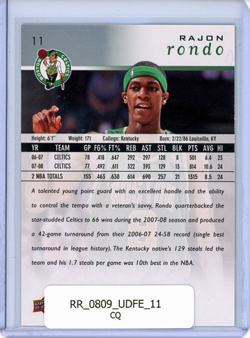 Rajon Rondo 2008-09 Upper Deck First Edition #11 (CQ)