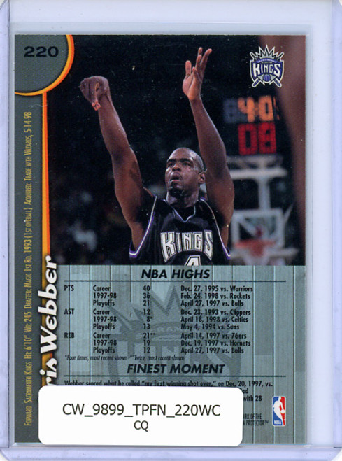 Chris Webber 1998-99 Finest #220 with Coating (CQ)