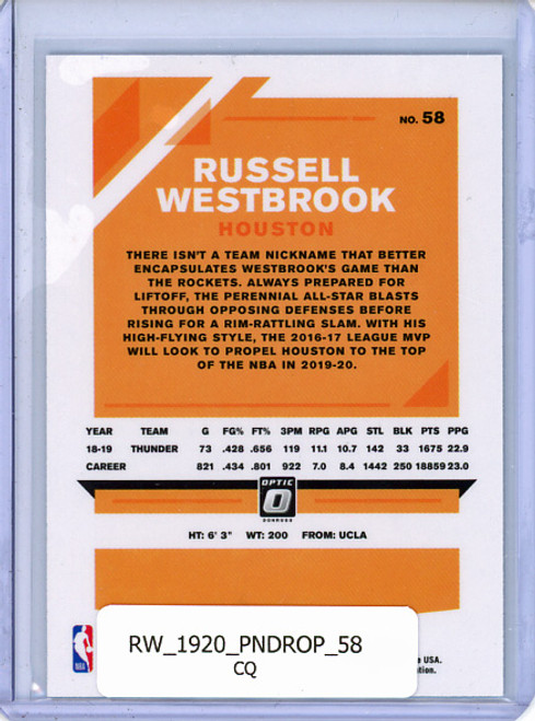 Russell Westbrook 2019-20 Donruss Optic #58 (CQ)