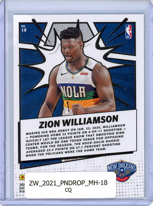 Zion Williamson 2020-21 Donruss Optic, My House #18 (CQ)