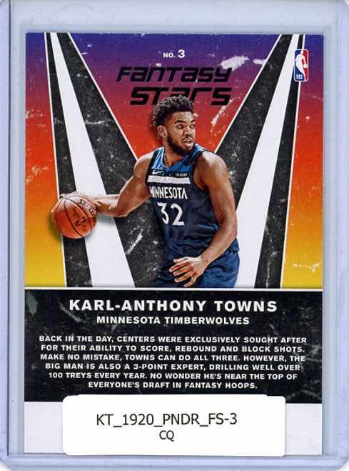 Karl-Anthony Towns 2019-20 Donruss, Fantasy Stars #3 (CQ)