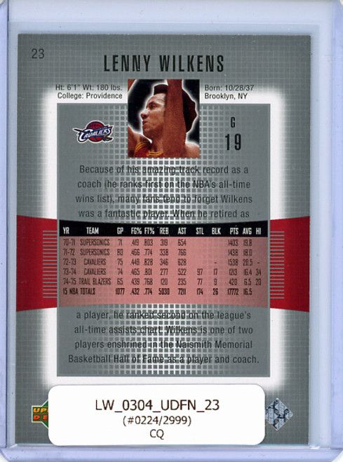 Lenny Wilkens 2003-04 Finite #23 (#0224/2999) (CQ)