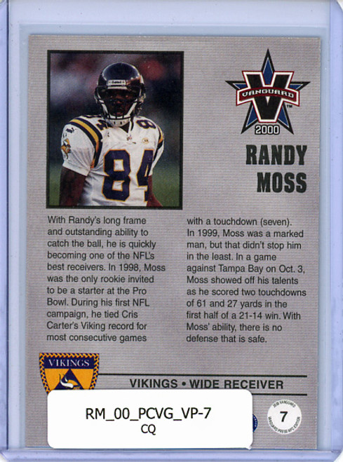 Randy Moss 2000 Pacific Vanguard, Vanguard Press #7 Retail (CQ)