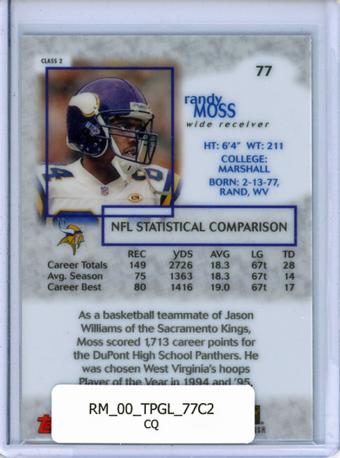 Randy Moss 2000 Gold Label #77 Class 2 (CQ)