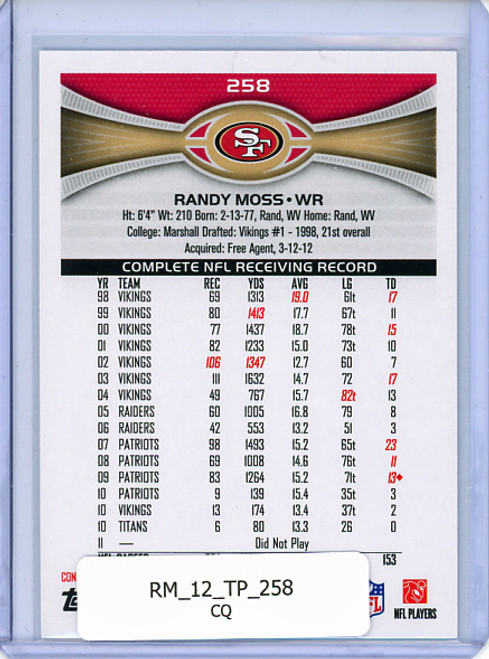 Randy Moss 2012 Topps #258 (CQ)