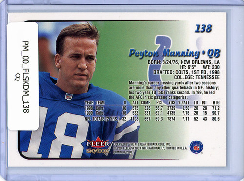 Peyton Manning 2000 Skybox Dominion #138 (CQ)