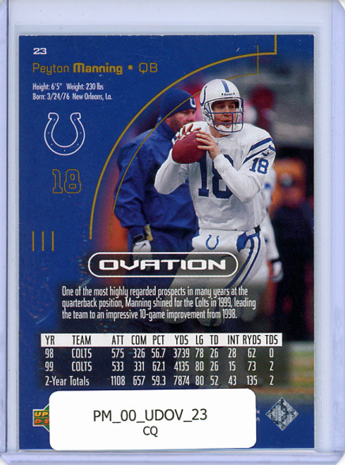 Peyton Manning 2000 Ovation #23 (CQ)