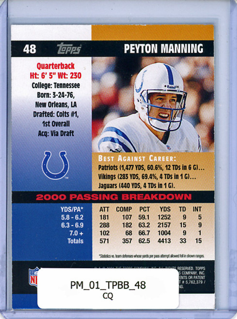 Peyton Manning 2001 Bowman's Best #48 (CQ)