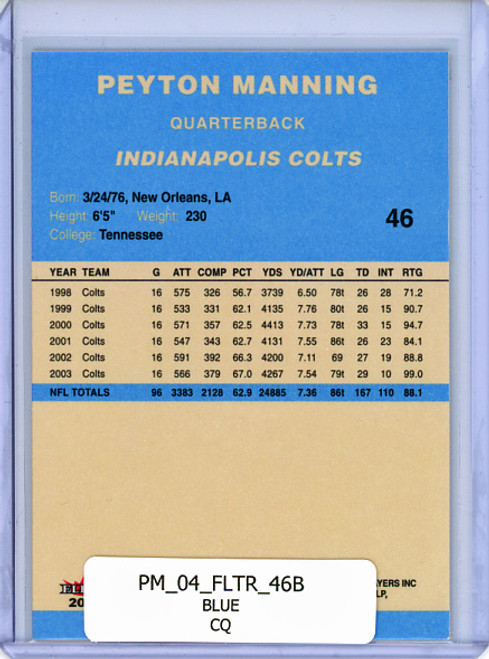 Peyton Manning 2004 Tradition #46 Blue (CQ)