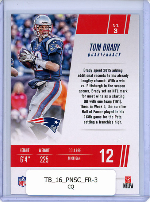 Tom Brady 2016 Score, Franchise #3 (CQ)