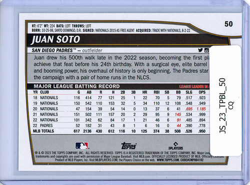 Juan Soto 2023 Big League #50 (CQ)