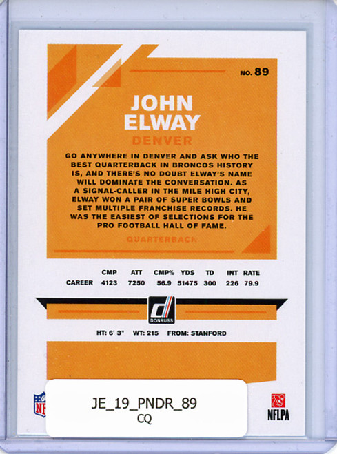John Elway 2019 Donruss #89 (CQ)