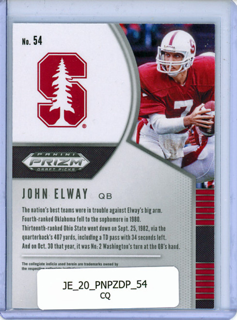 John Elway 2020 Prizm Draft Picks #54 (CQ)