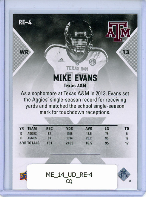 Mike Evans 2014 Upper Deck, Rookie Exclusives #RE-4 (CQ)