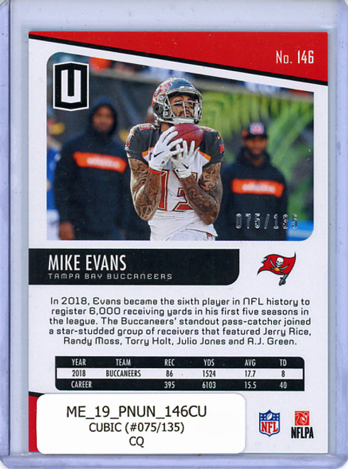 Mike Evans 2019 Unparalleled #146 Cubic (#075/135) (CQ)
