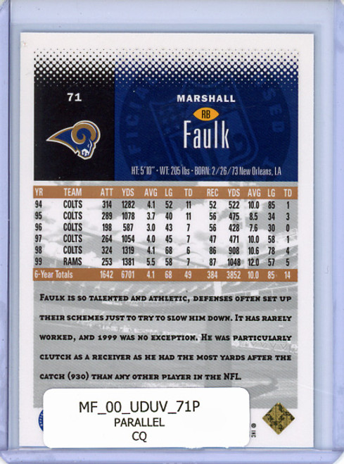 Marshall Faulk 2000 Ultimate Victory #71 Parallel (CQ)