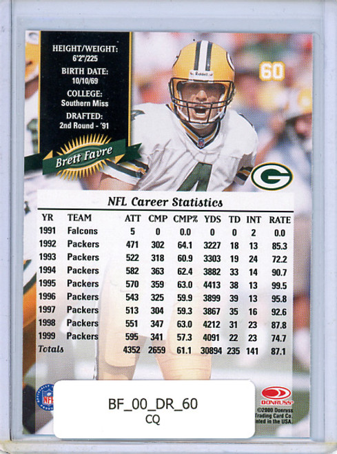 Brett Favre 2000 Donruss #60 (CQ)