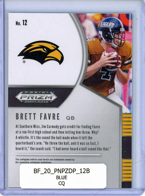 Brett Favre 2020 Prizm Draft Picks #12 Blue (CQ)