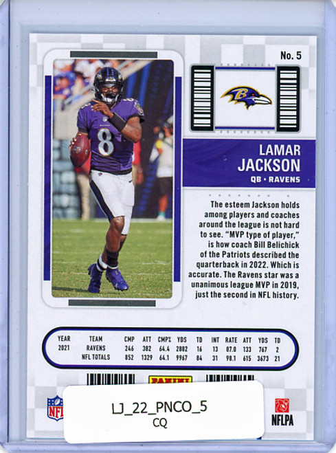 Lamar Jackson 2022 Contenders #5 (CQ)