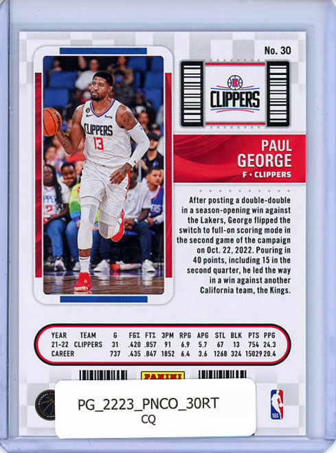 Paul George 2022-23 Contenders #30 Retail (CQ)